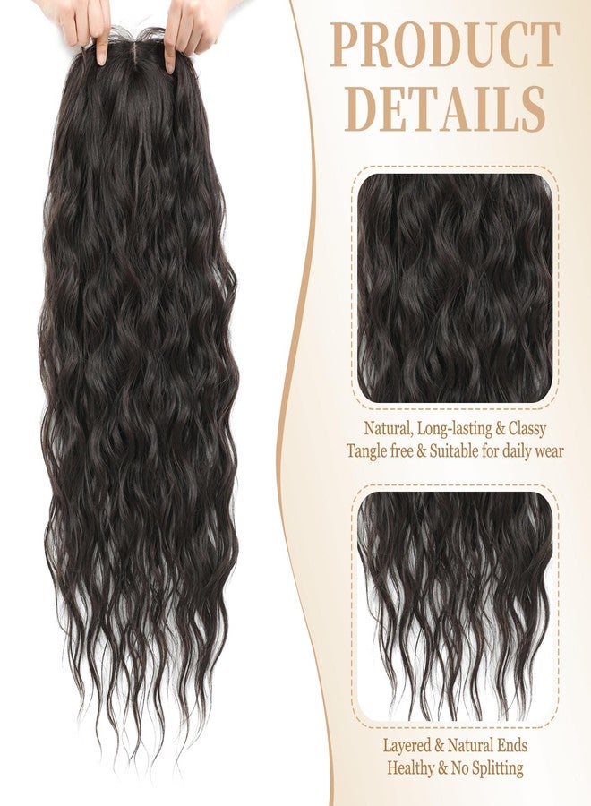 UDU Long Curly Hair Topper for Women with Thinning Hair – Natural Look, Lightweight Clip-In Hairpiece, Full Coverage and Volume, Easy to Style, Comfortable and Easy to Wear - Image 5